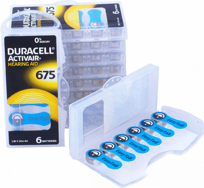 Piles auditives 675 - Duracell - Lot de 60 piles
