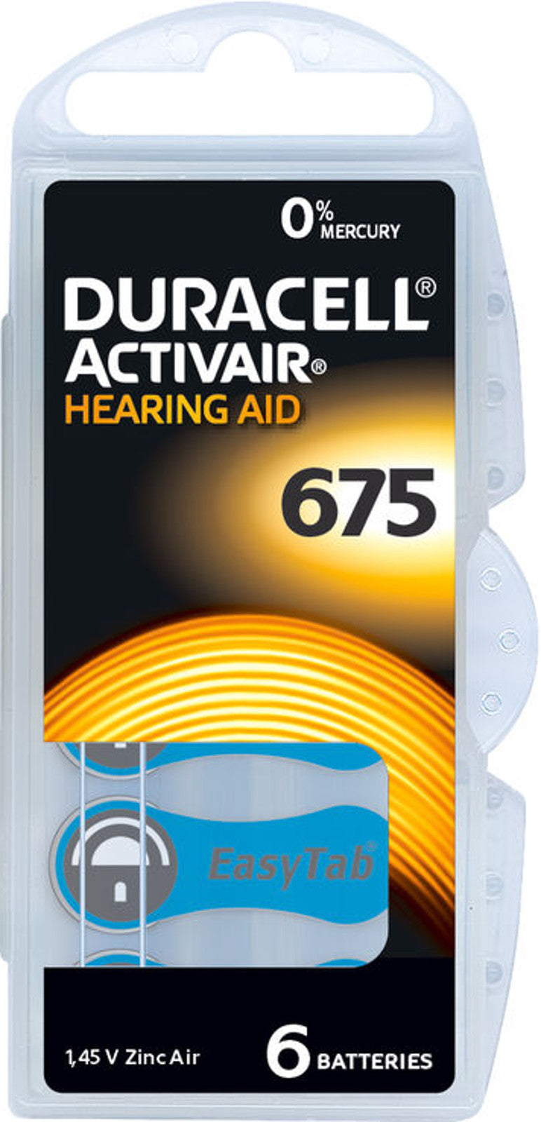 Piles auditives 675 - Duracell - Lot de 60 piles