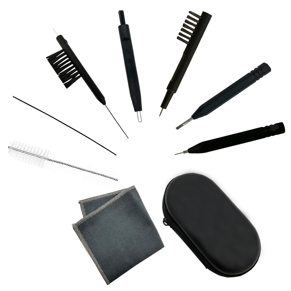 Kit de nettoyage appareils auditifs 8 pieces en etui compact