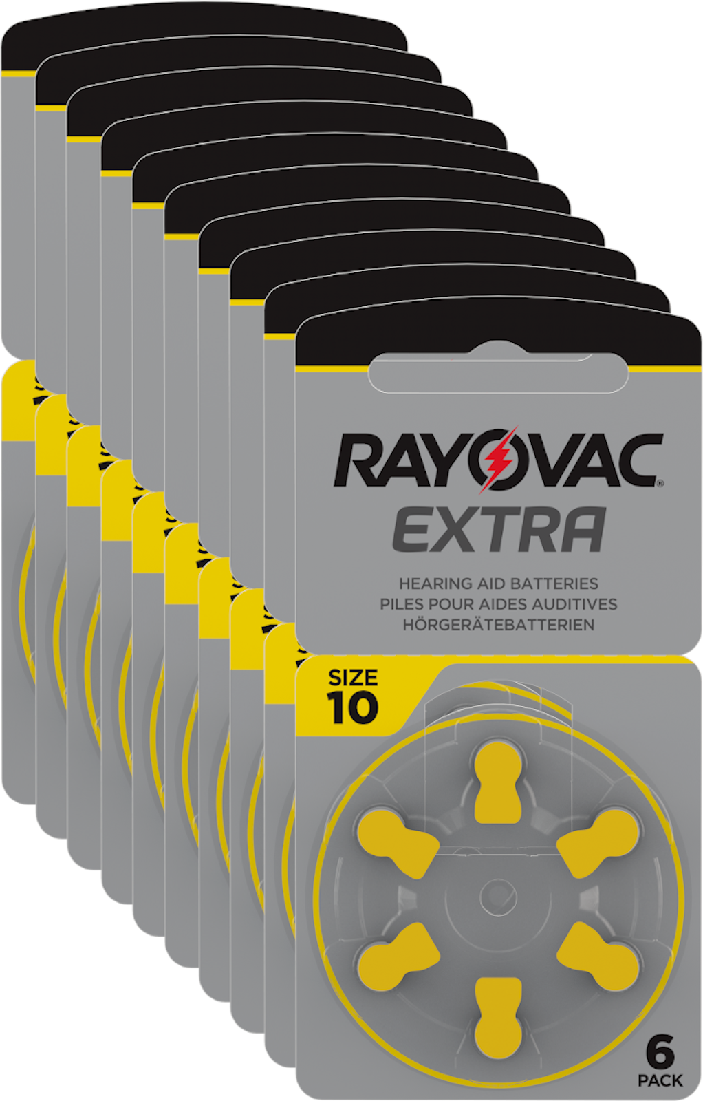 Piles auditives 10 - Rayovac - Lot de 60 piles